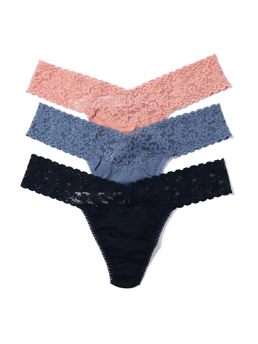 Hanky Panky 3-PACK Signature Lace Low Rise Thong (49113PK)- Holiday23 -  Breakout Bras