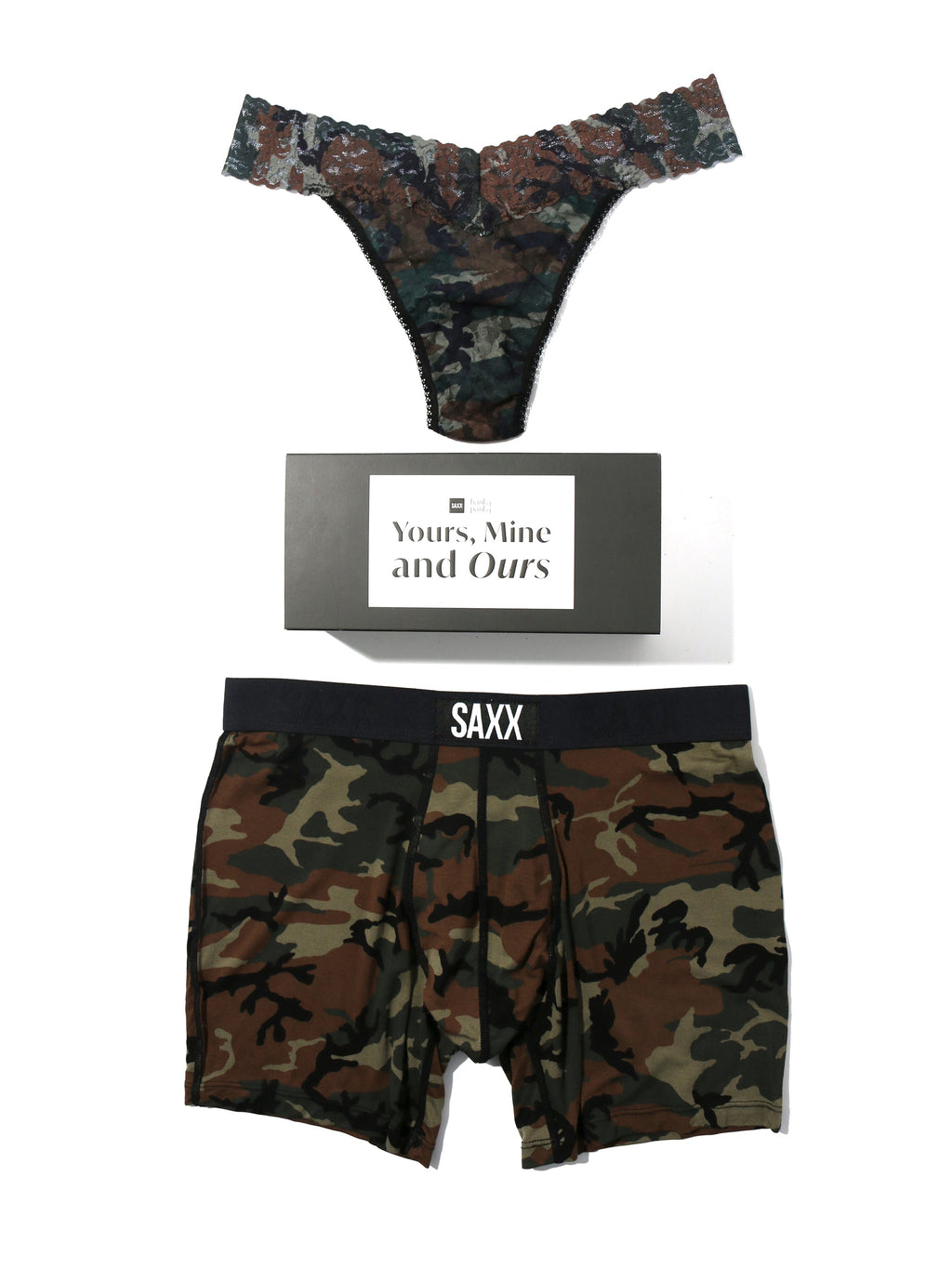 Signature Lace Original Rise Printed Thong and SAXX Drop Temp™ Cooling  Cotton Boxer Brief