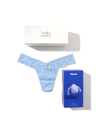 Dame Eva Couples Vibrator & Signature Lace Low Rise Thong Set