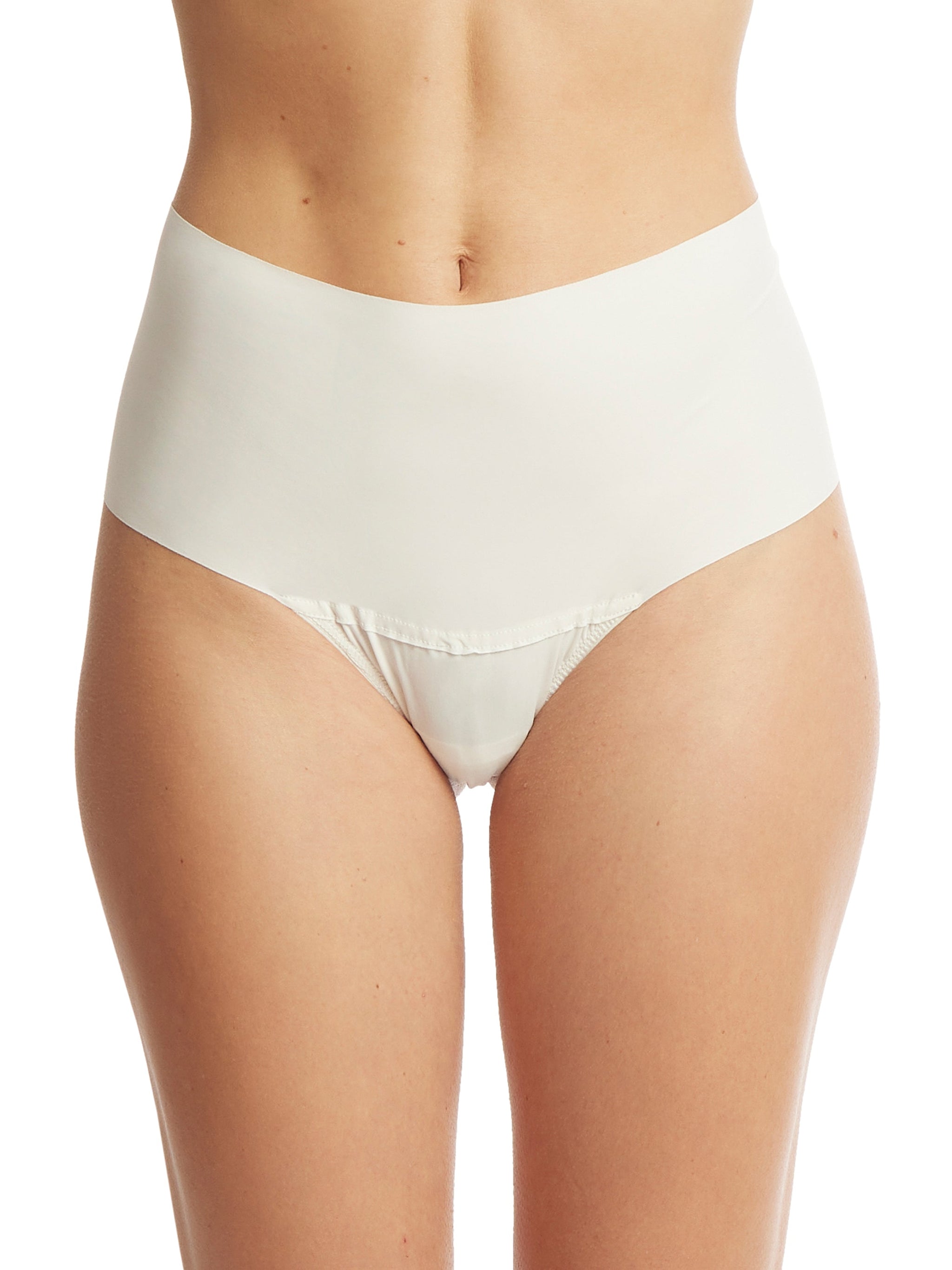 BreatheSoft® High Rise Thong Linen White Sale