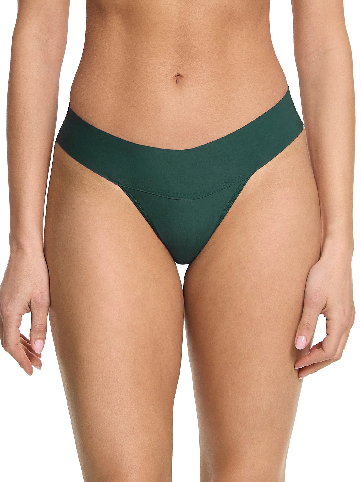 BreatheSoft® Natural Rise Thong Great Heights Green