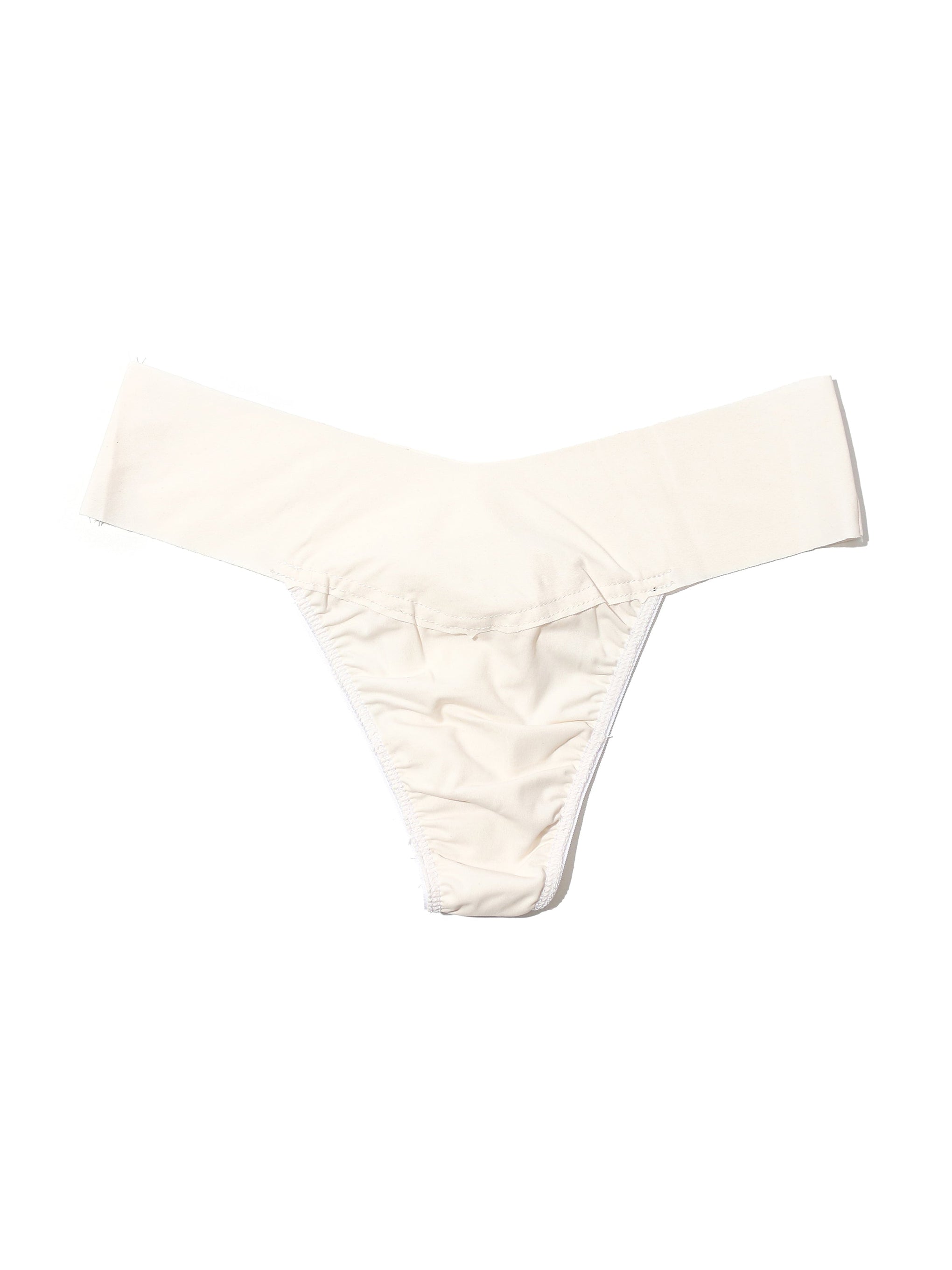 BreatheSoft® Natural Rise Thong Linen White Sale