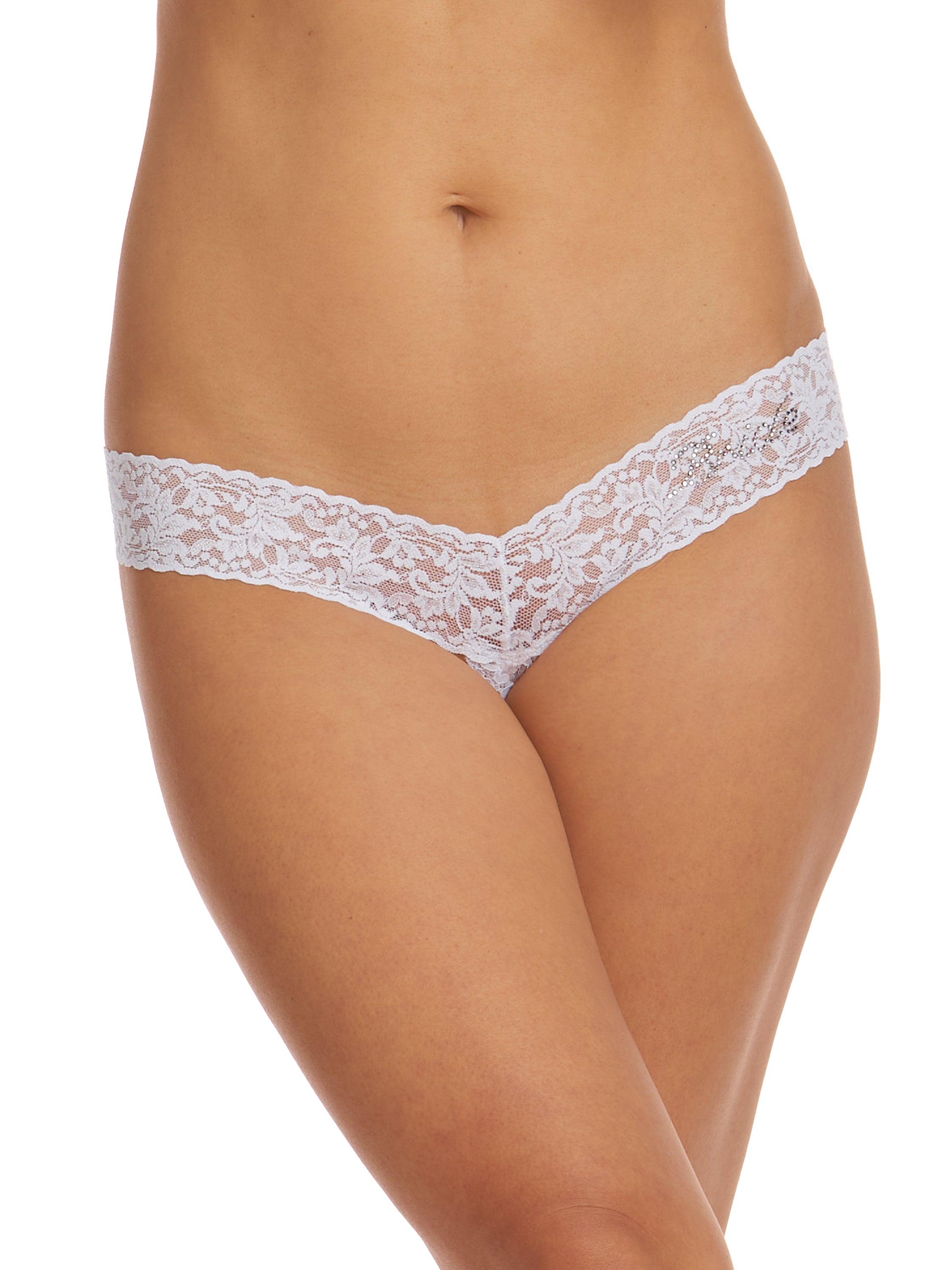 1PC White Women Lace Panties Crotchless Underwear Thongs Lingerie