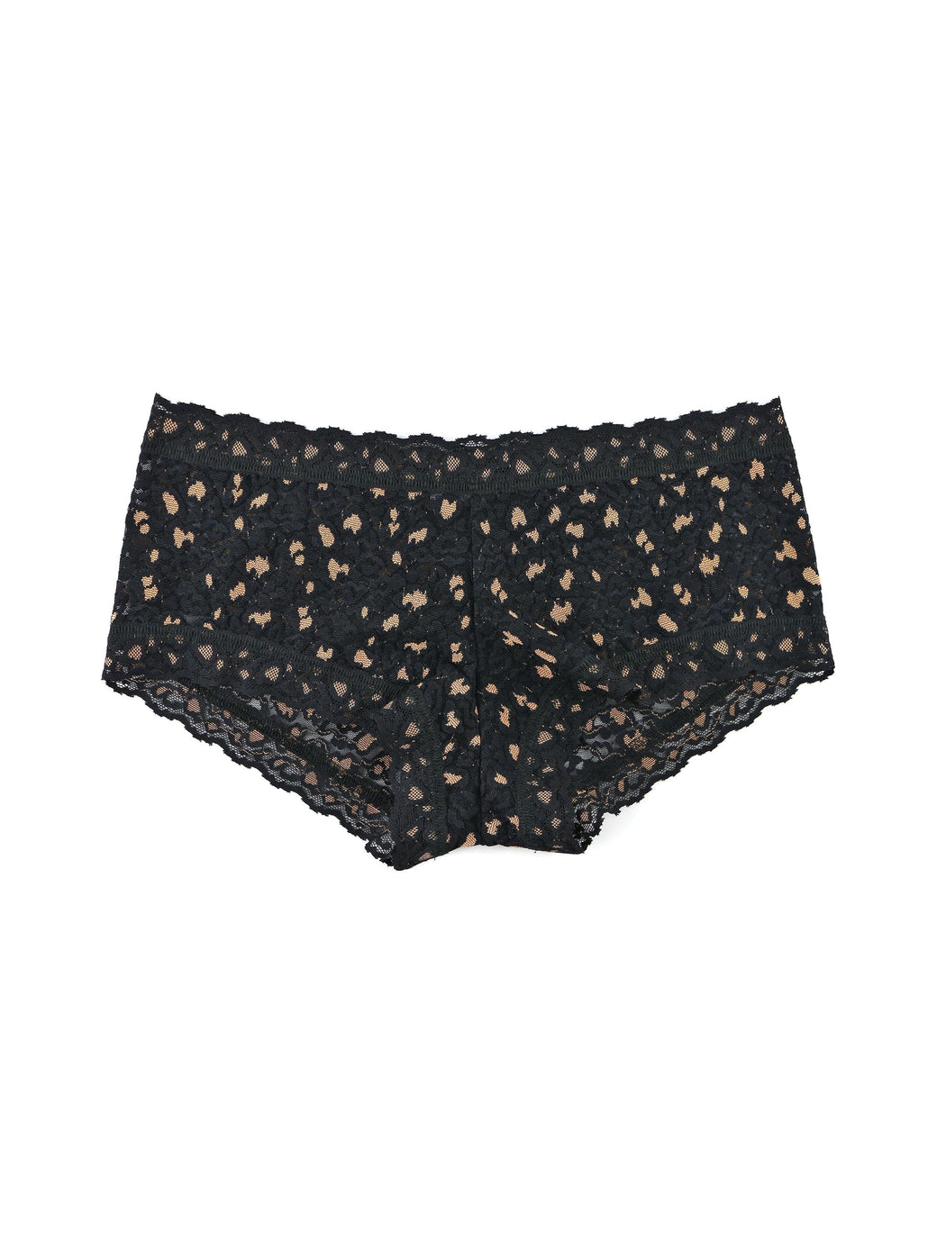 Cross-Dyed Leopard Boyshort Black/Praline