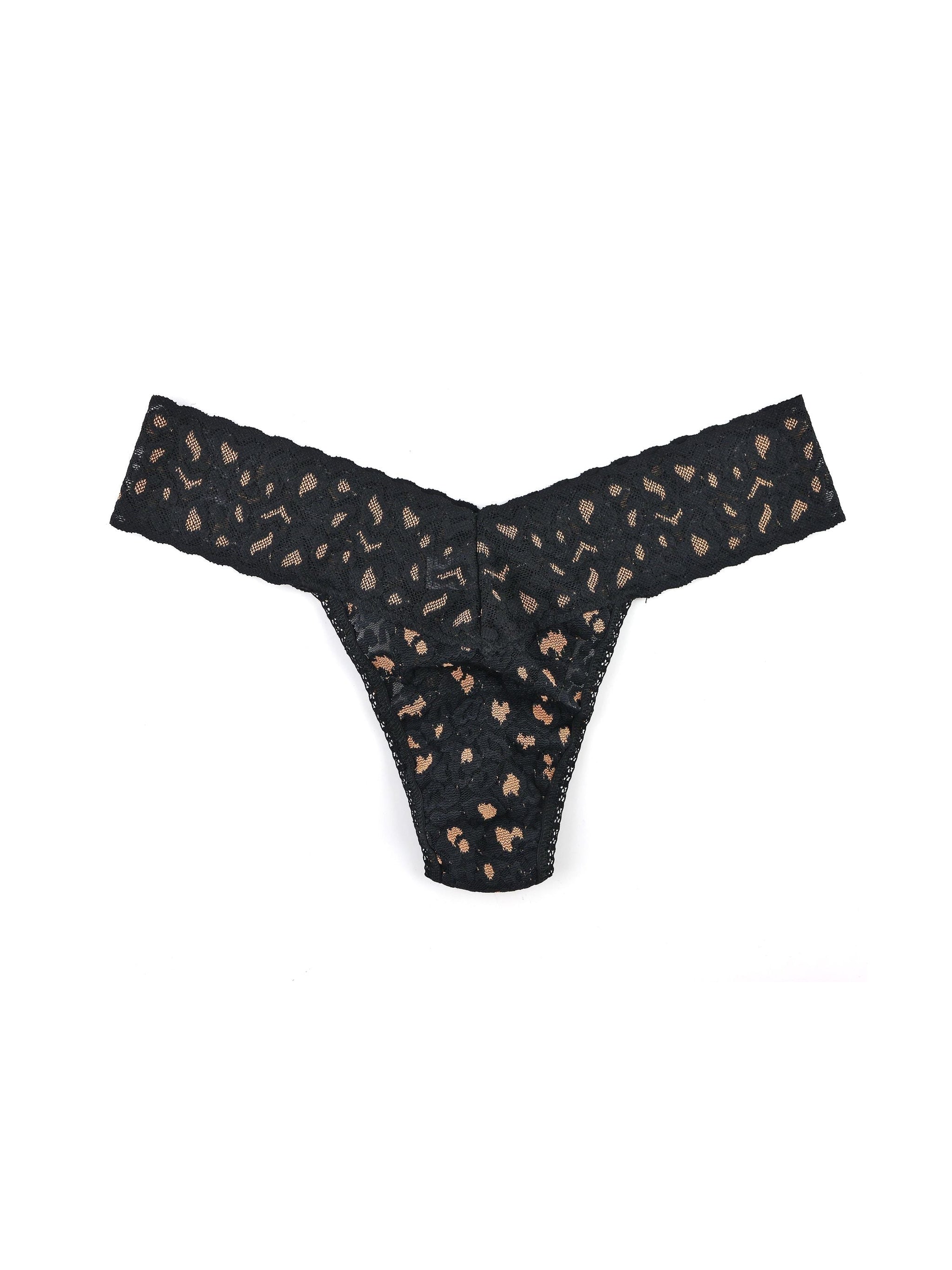 Hanky Panky Petite Size Low Rise Thong Panty- Black One Size  (Fits 0-4) : Clothing, Shoes & Jewelry