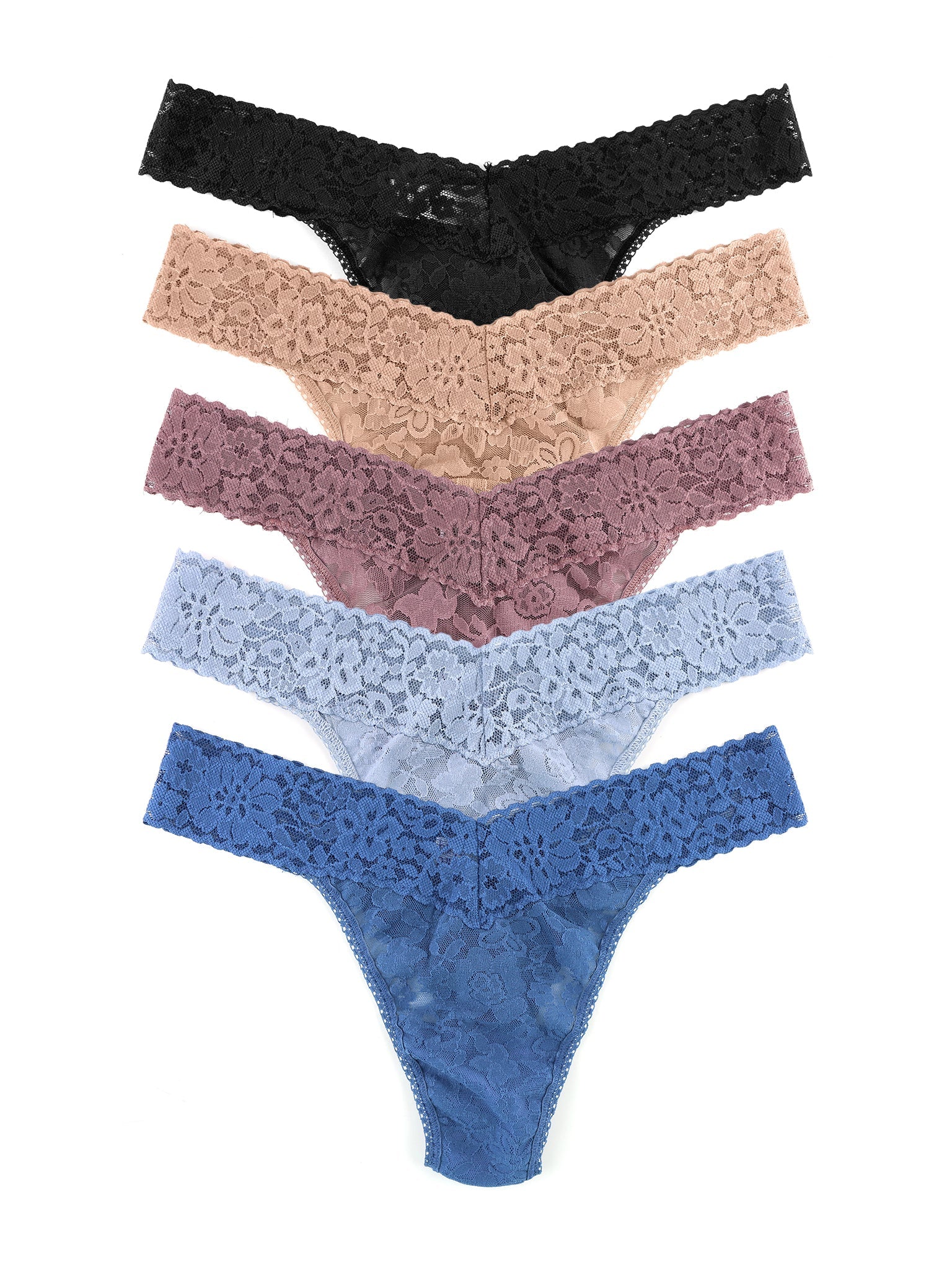 5-Pack Hanky Panky Women's Daily Lace Original Rise Thong only $55.00 |  eDealinfo.com