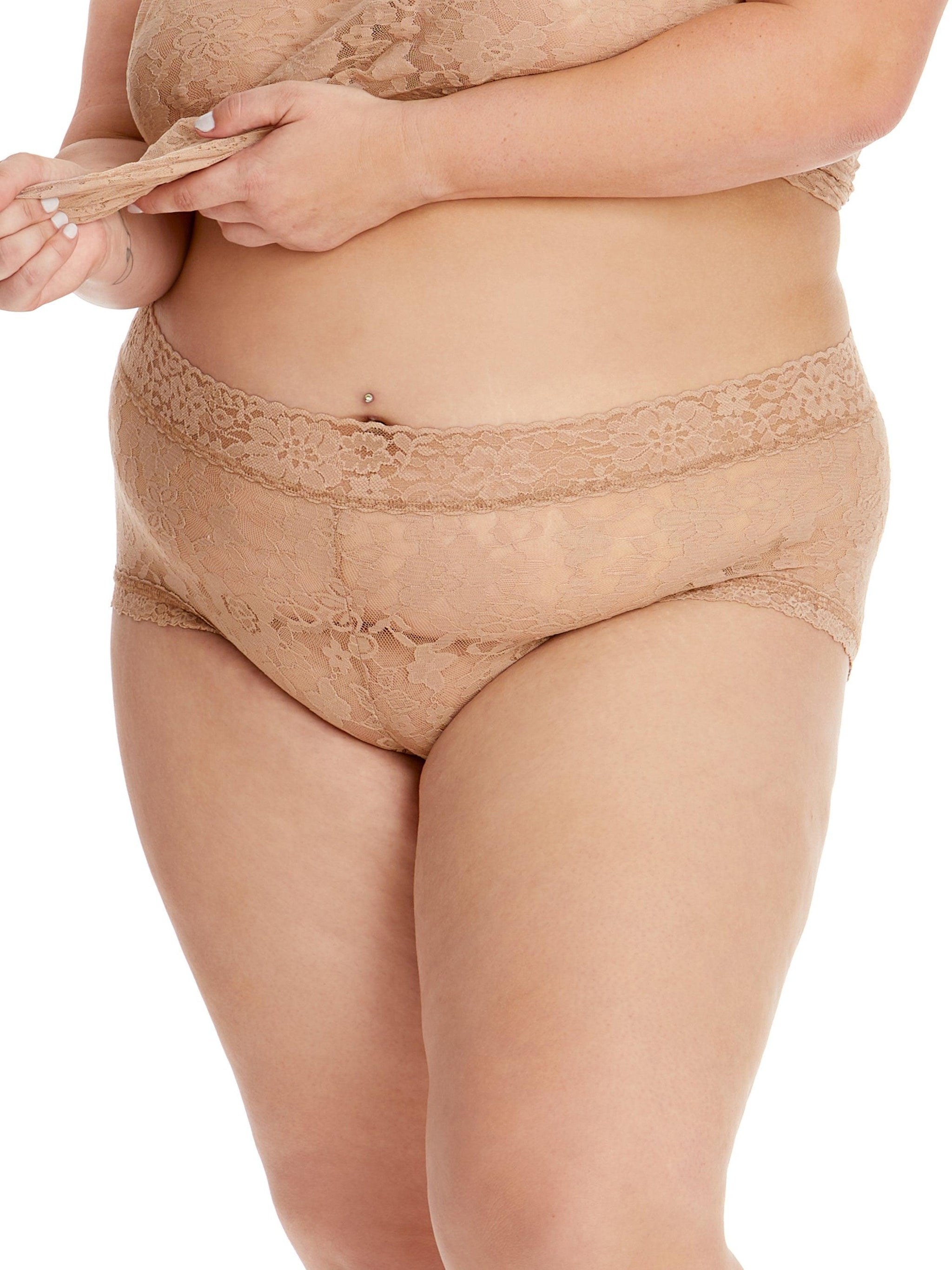 Daily Lace™ Plus Size Boyshort Taupe Sale