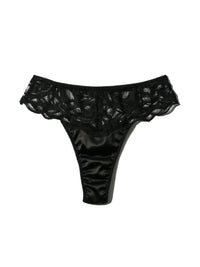 Dark Romance Natural Rise Thong Black