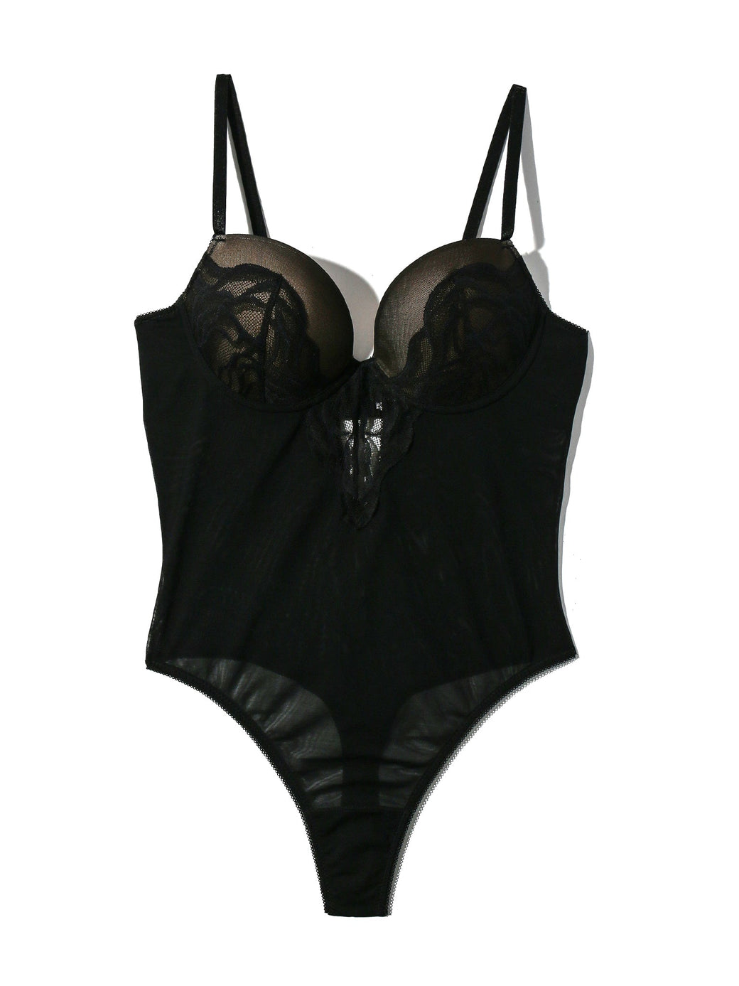 Dark Romance Underwire Bodysuit Black