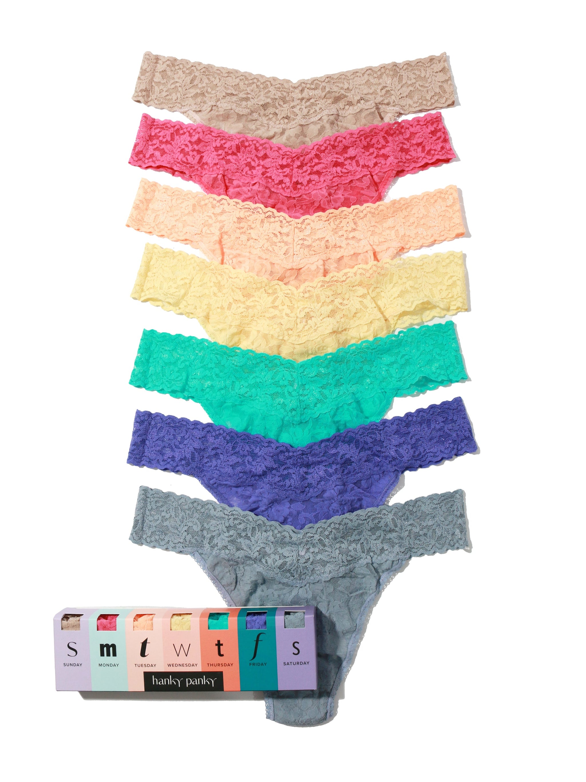Hanky Panky Women's 7 Days of The Week Low Rise Thongs Assorted One Size:  Buy Online at Best Price in UAE 