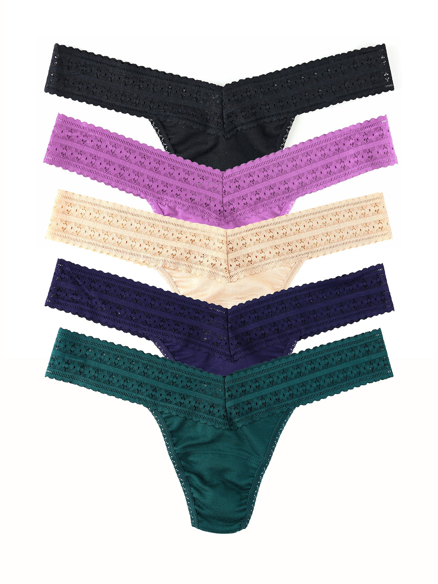 DreamEase® Low Rise Thong 5 Pack