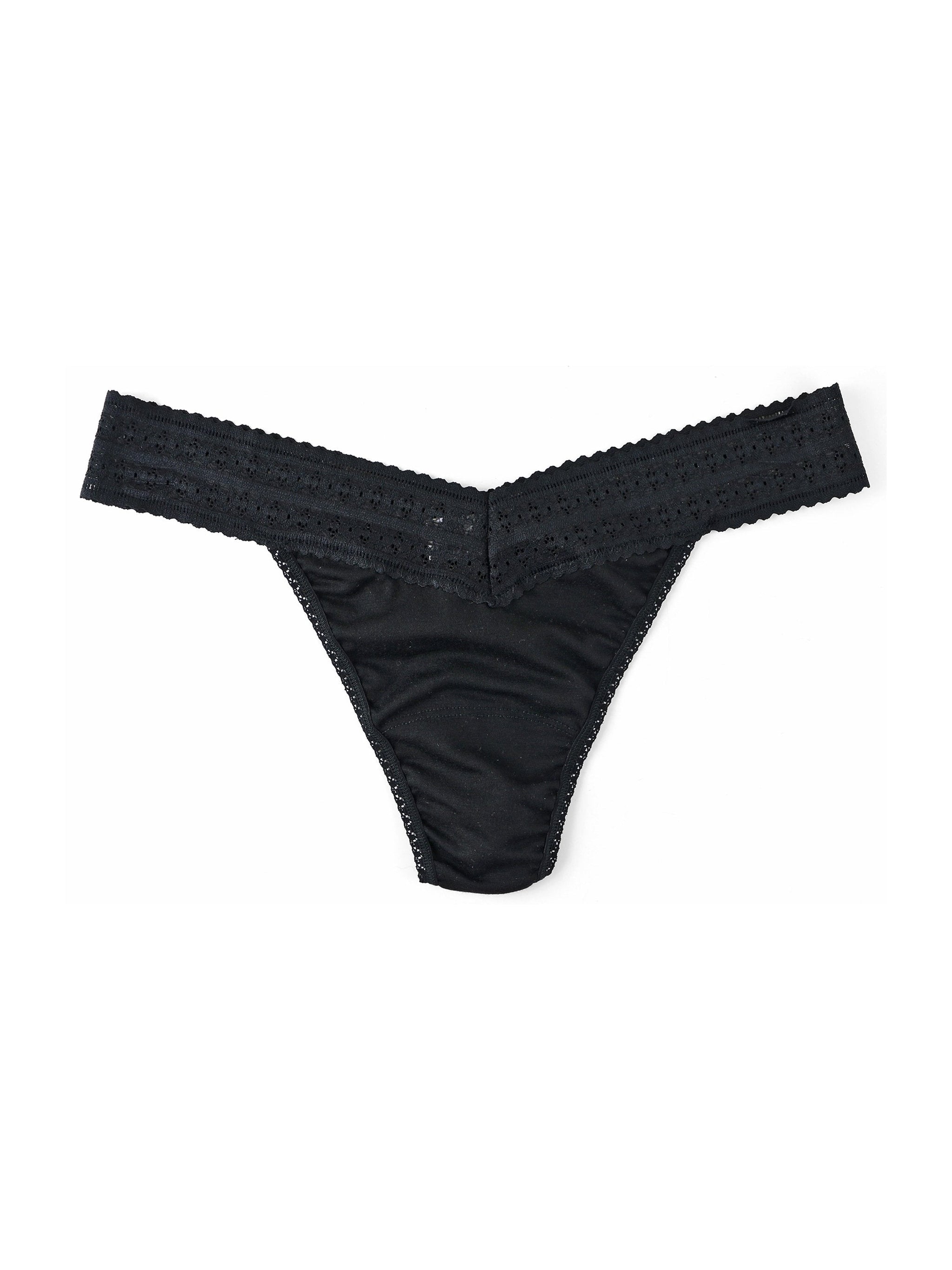 Hanky Panky Daily Lace Original Rise Thong PLUS (771101XP),Black :  : Clothing, Shoes & Accessories