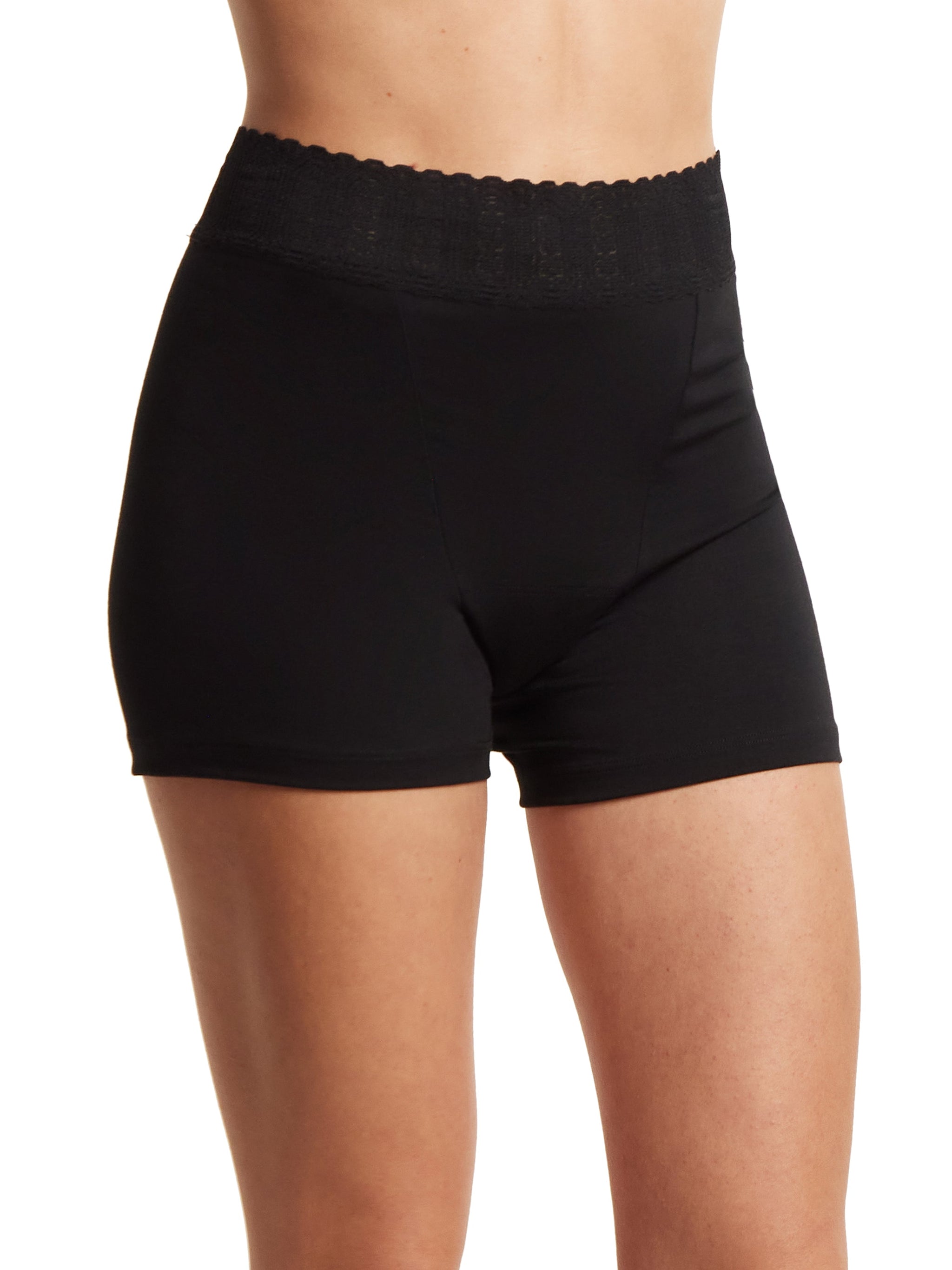 Gubotare Boxer Briefs For Women Womens Lace Boxer Panties Seamless Solid  Color Comfortable Low Waist Panties,Black L