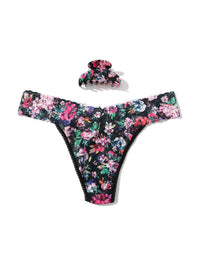 France Luxe Clip and Original Rise Thong Dark Peonies