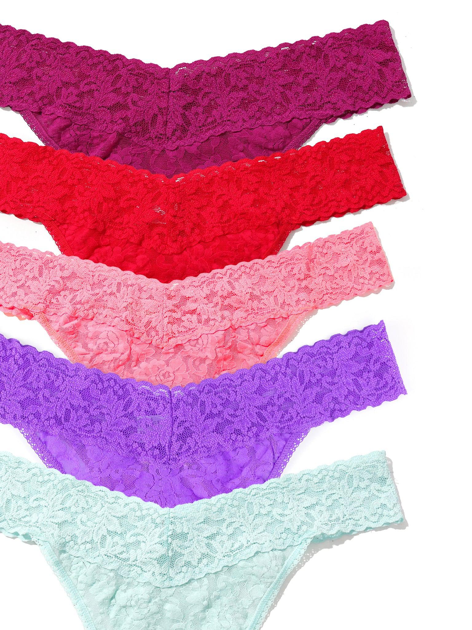 Holiday 5 Pack Signature Lace Original Rise Thong