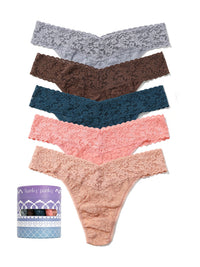 Holiday 5 Pack Signature Lace Original Rise Thong