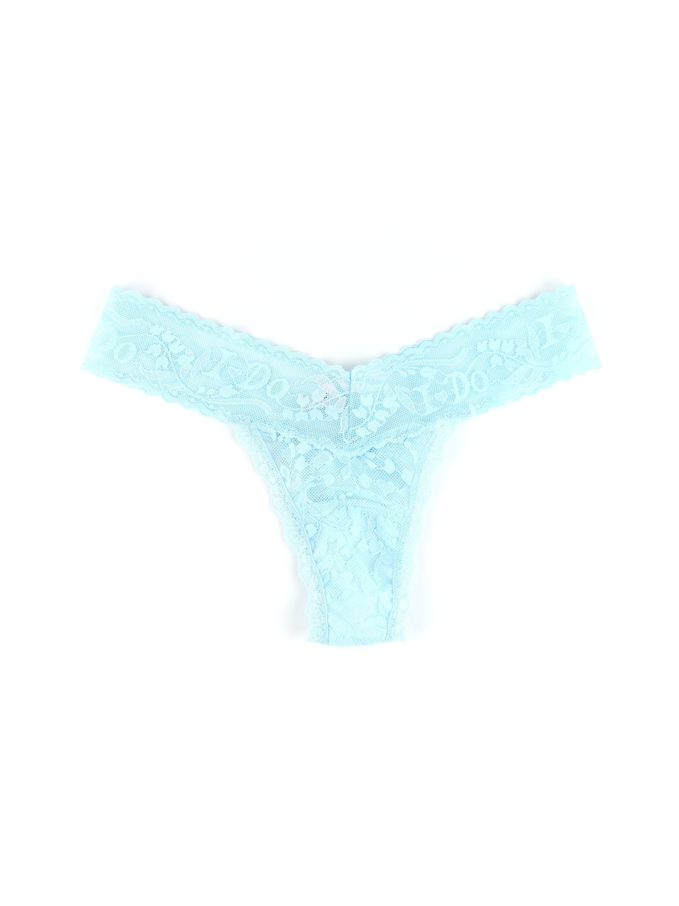 I Do Shimmer Low Rise Thong Powder Blue in Powder Blue