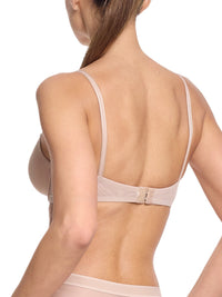 Lined Mesh Plunge Bra Chai