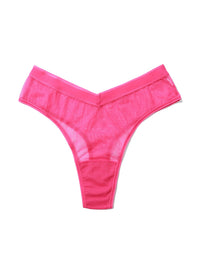 Mesh High Cut Thong Berry Burst Pink