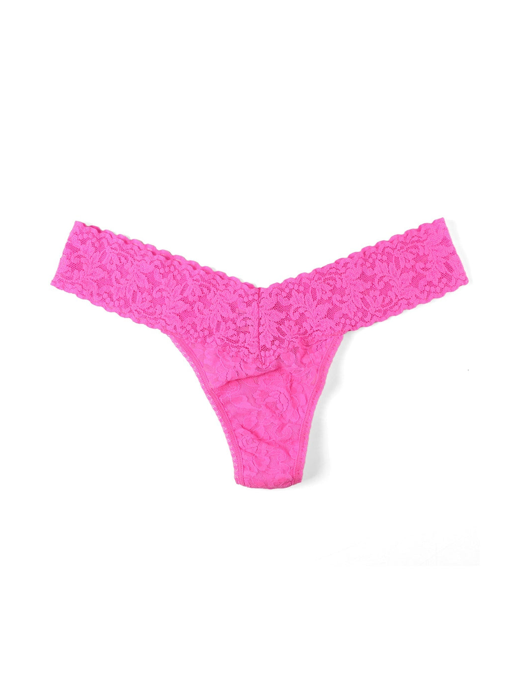 Petite Size Signature Lace Low Rise Thong So Lindsi Pink