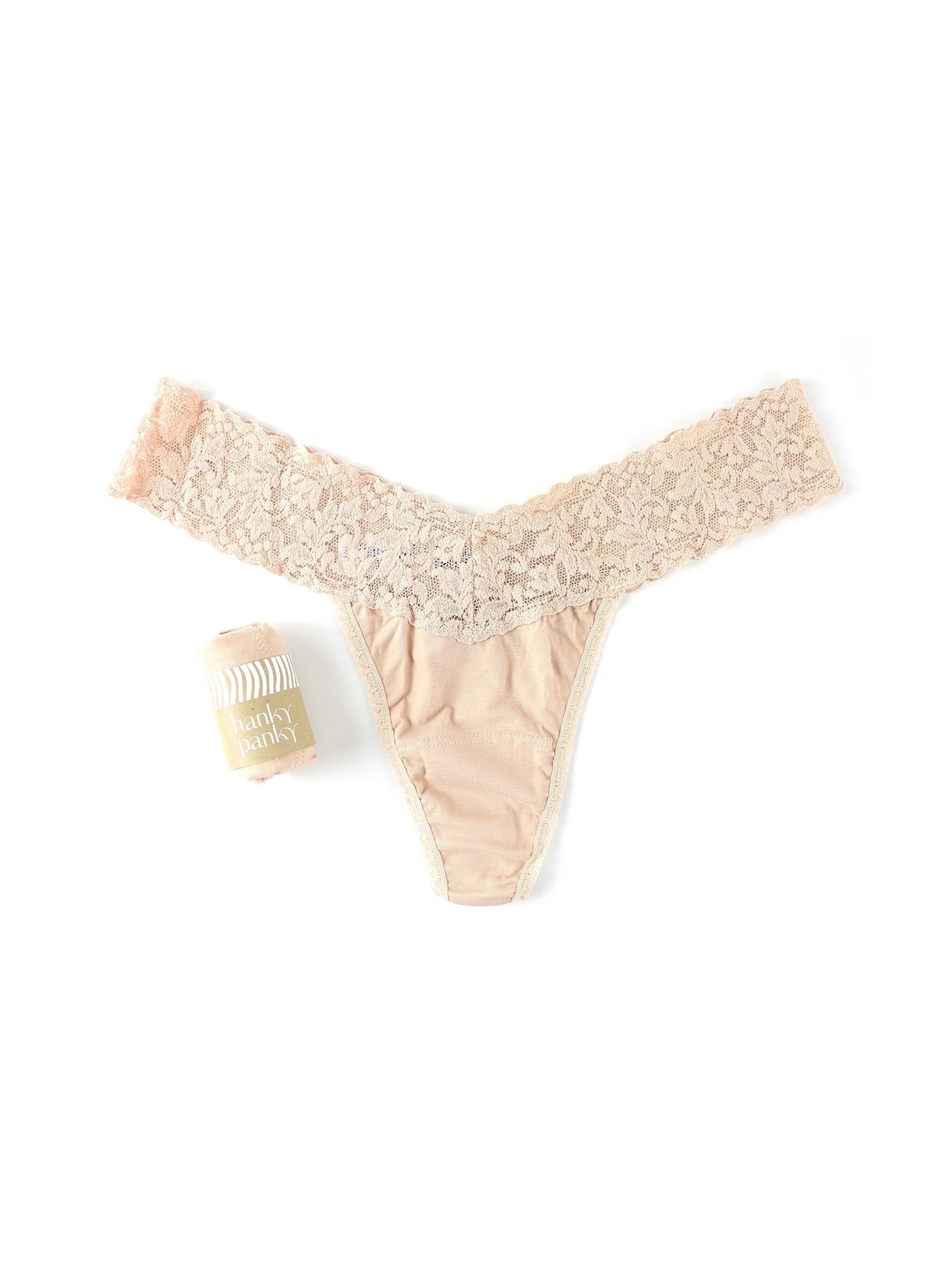 Petite Size Supima® Cotton Low Rise Thong Chai | Hanky Panky