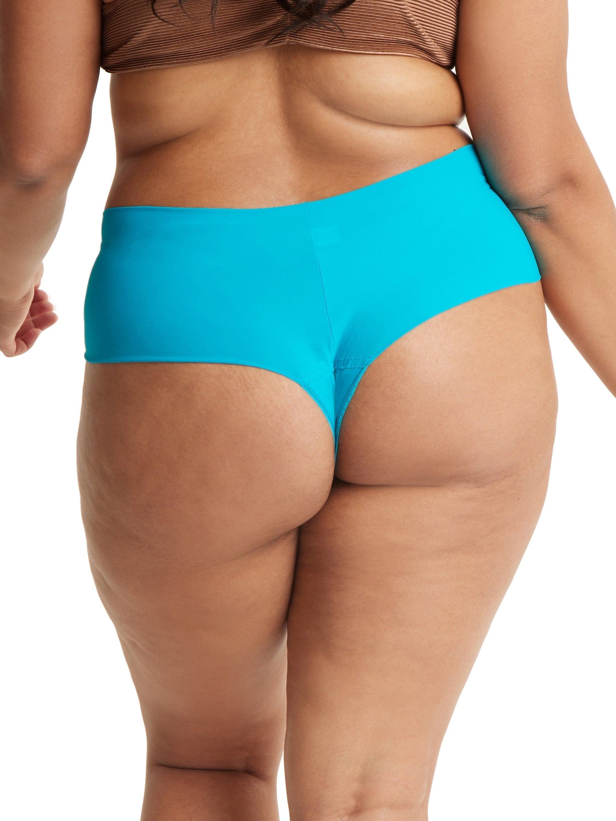 Plus Size BreatheSoft™ High Rise Thong Exclusive Pacific Blue Sale