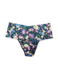 Plus Size Printed Retro Lace Thong Dream Garden Sale