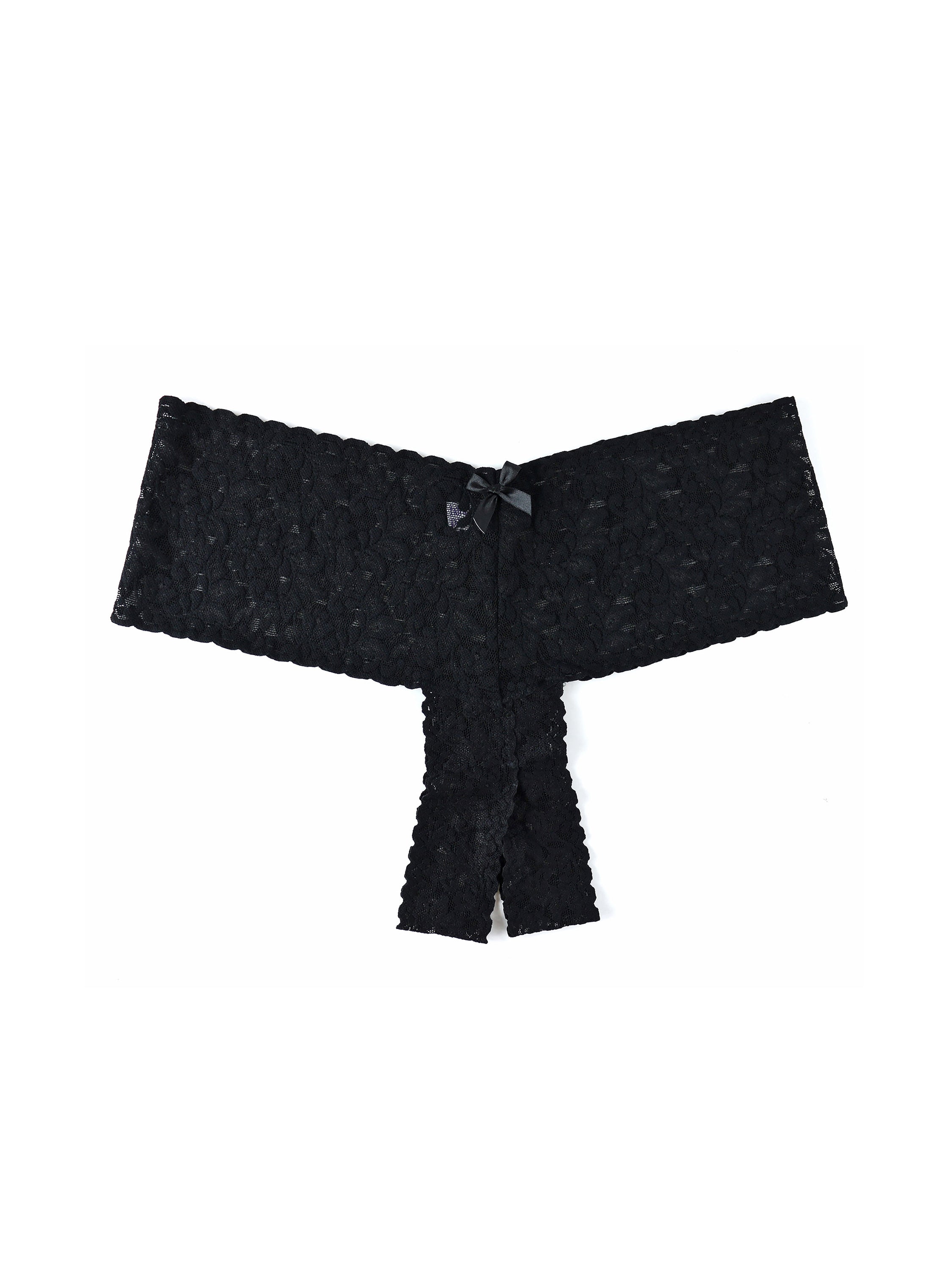 Retro Thong Plus Panty Black 9K1926X - Lace & Day