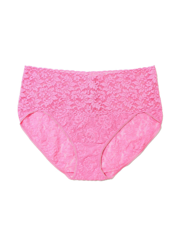 Plus Size Retro Lace V-Kini Taffy Pink Sale