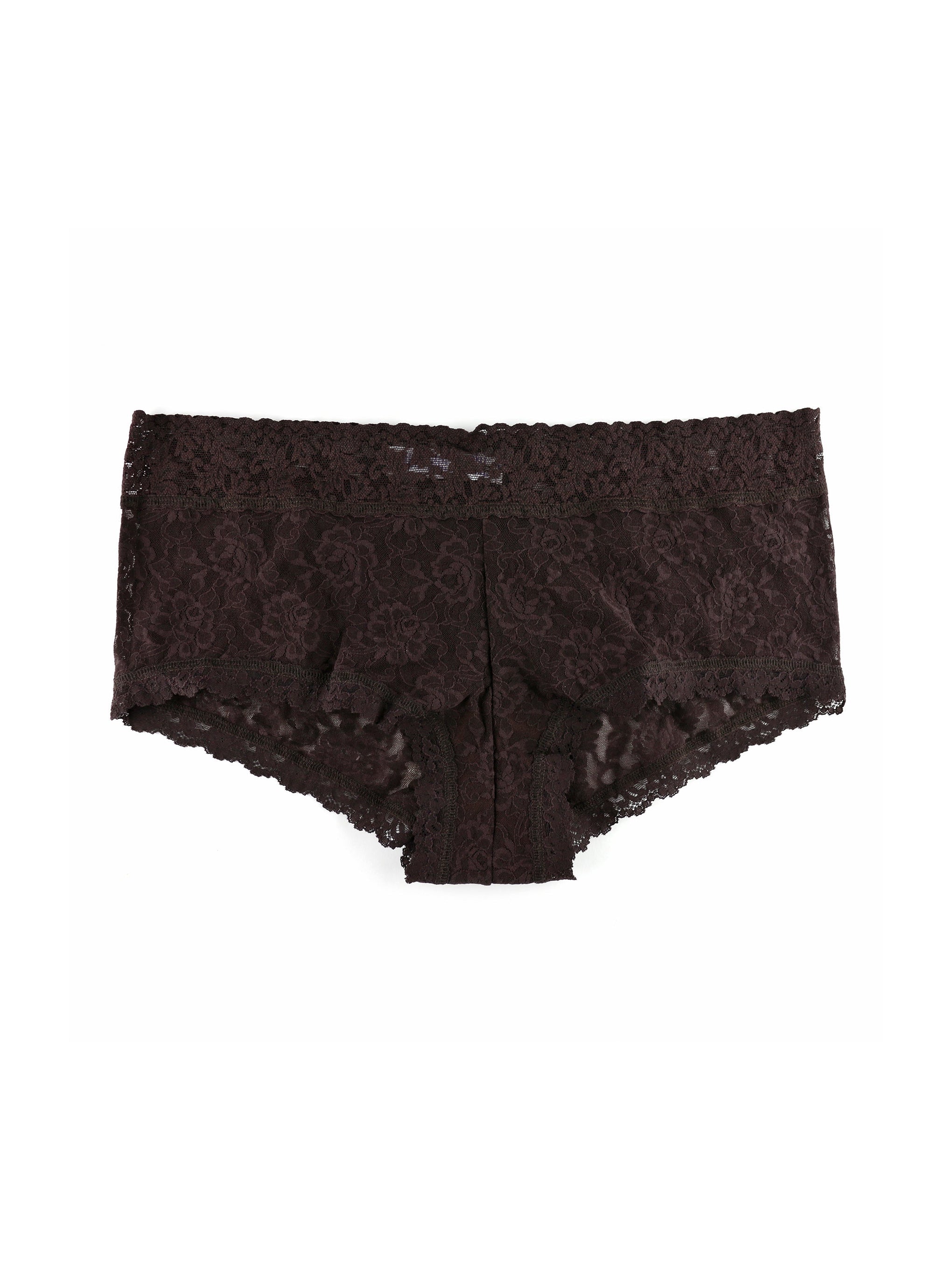 Plus Size Signature Lace Boyshort Chocolat Noir Brown Sale