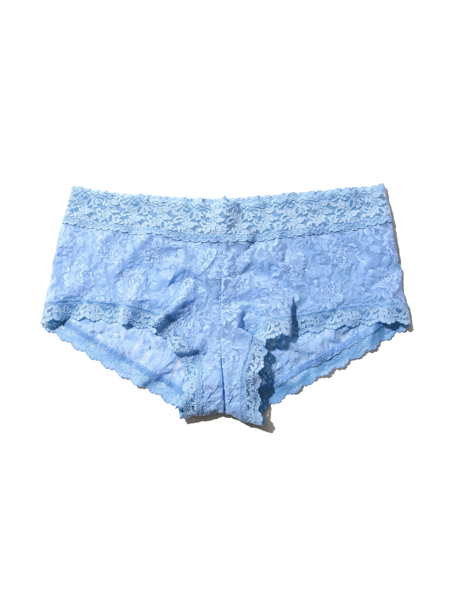 Plus Size Signature Lace Boyshort Clarity Blue