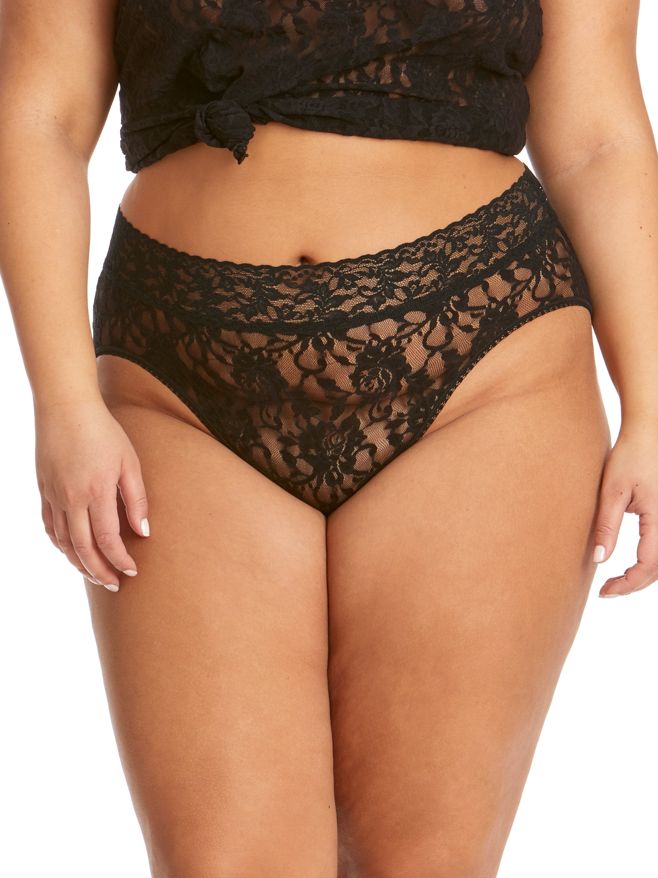 PHOLEEY Womens Sexy Underwear Lace Panties High Waisted Plus Size