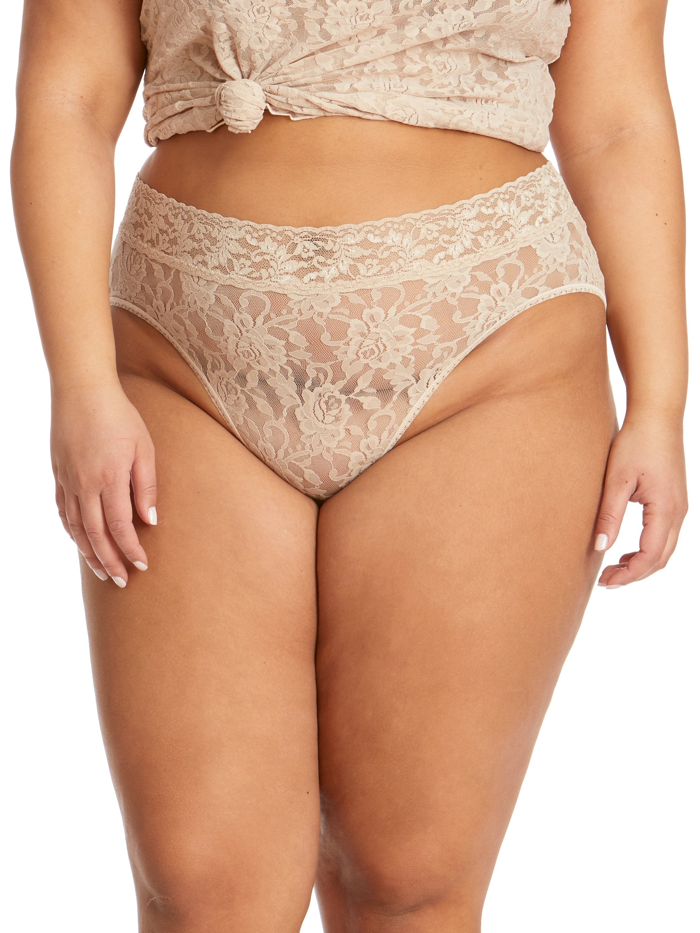 Comfy High Waisted Lace Panties for Plus Size Women Seamless and