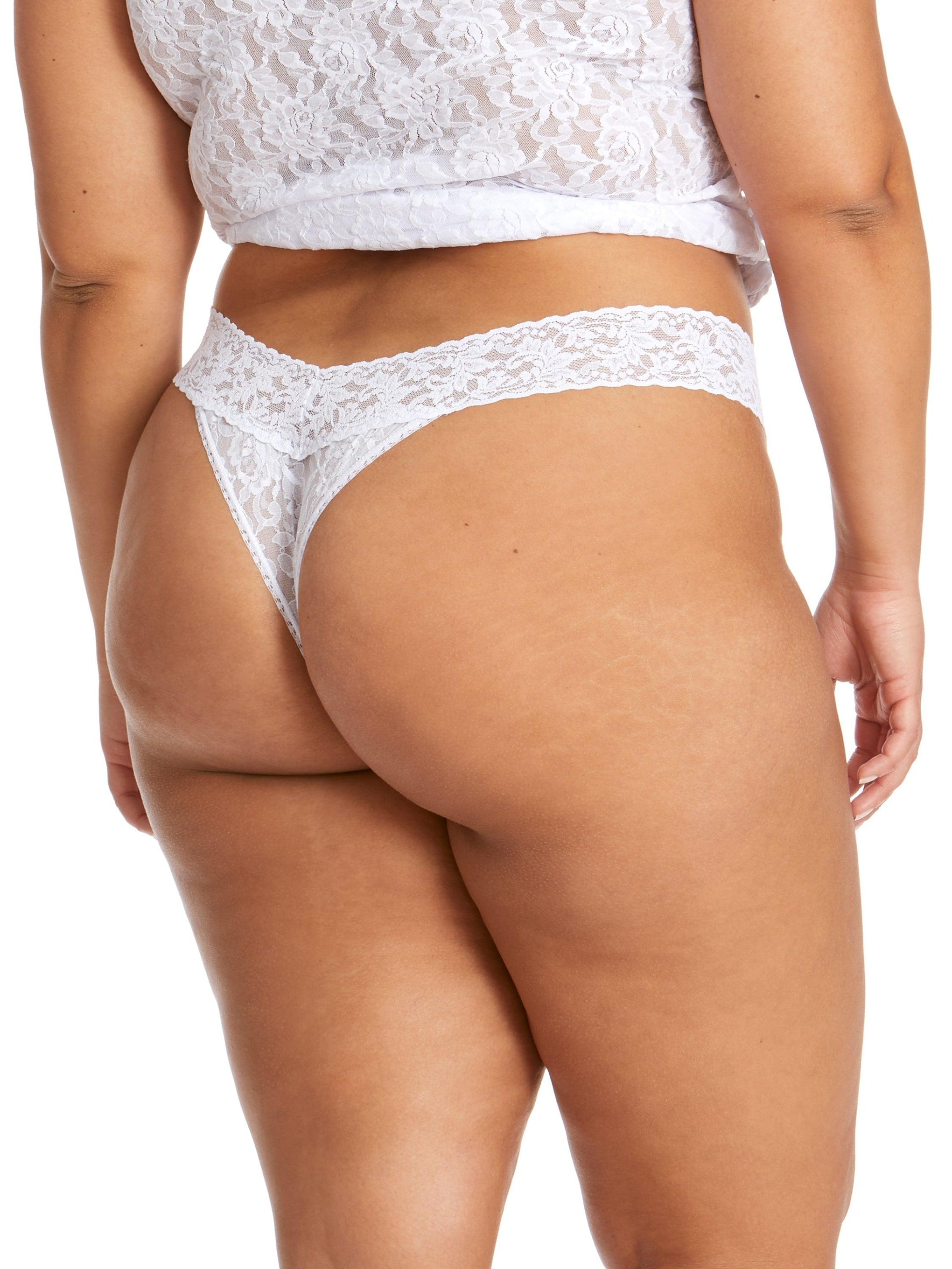 Crotchless Panties Lace Panties White Lace G-string Plus Size