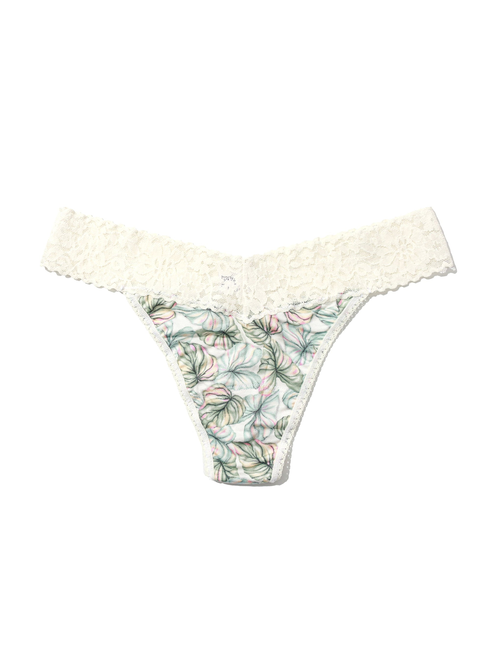 Printed DreamEase® Original Rise Thong Begonia Leaf