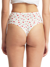 Printed PlayStretch™ High Rise Thong Cherry On Top