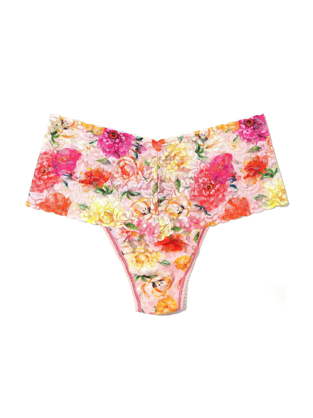 Printed Retro Lace Thong Bring Me Flowers Sale
