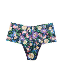 Printed Retro Lace Thong Dream Garden