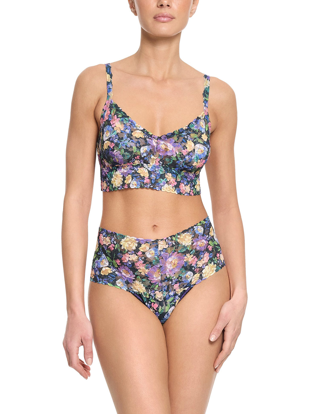 Printed Retro Lace Thong Dream Garden