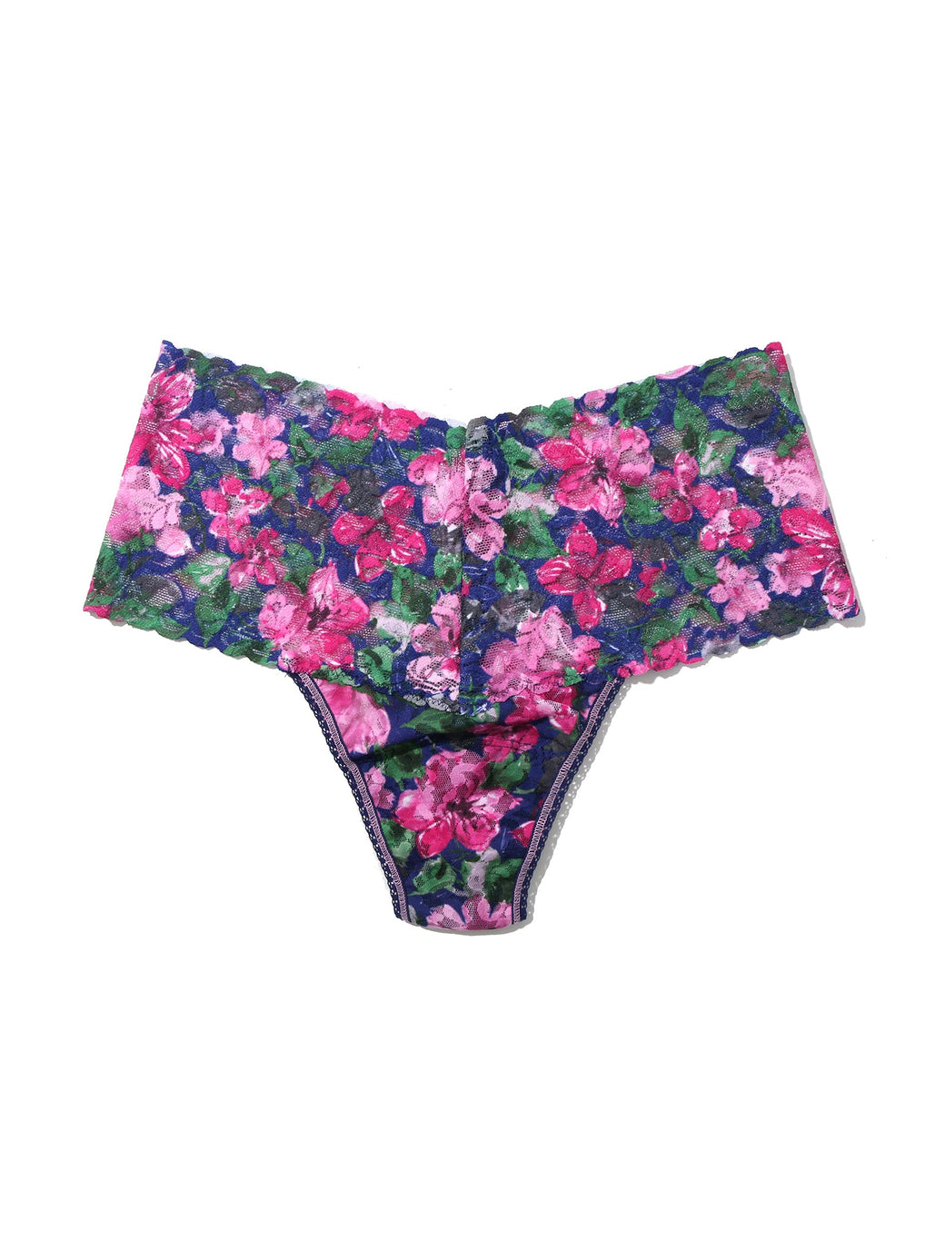 Printed Retro Lace Thong Tis' The Season