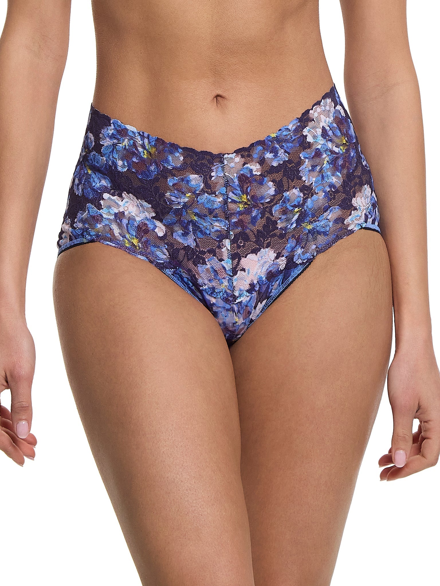 Printed Retro Lace V-Kini Nightfall Purple