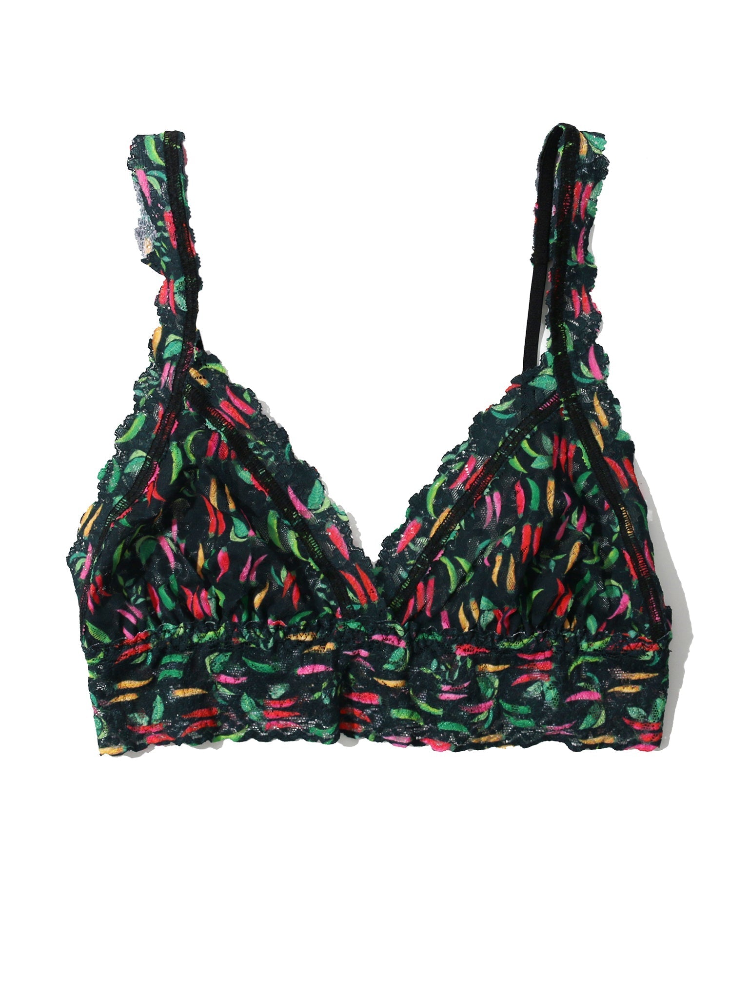 Printed Signature Lace Crossover Bralette Extra Spice Sale