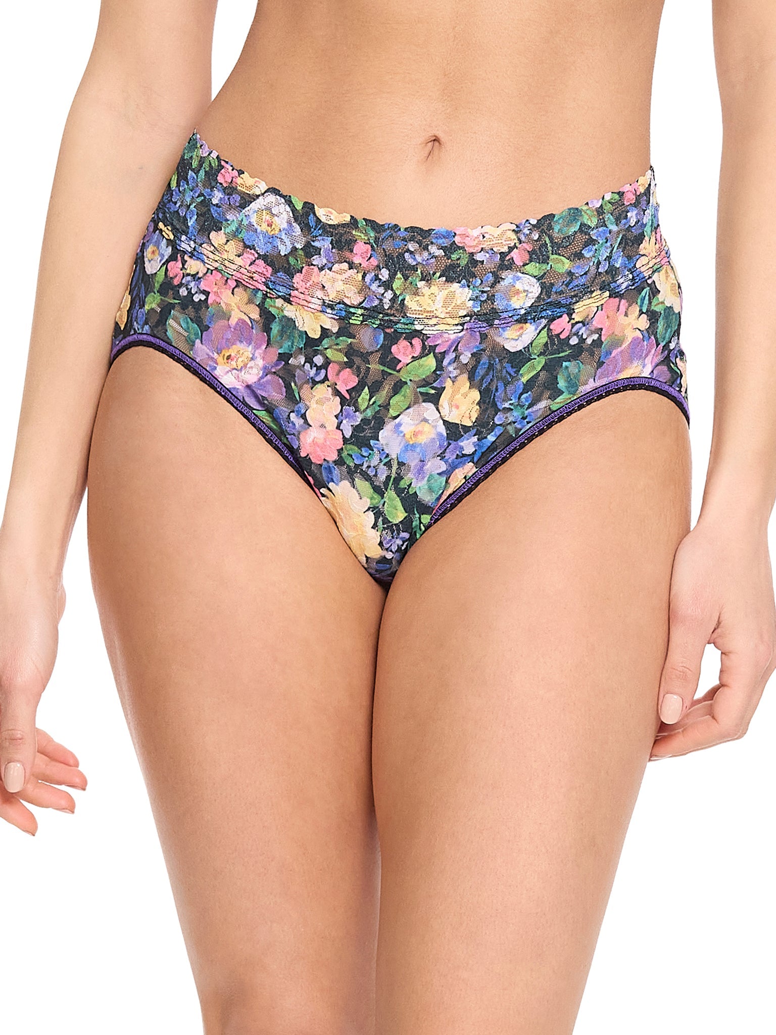 Printed Signature Lace French Brief Dream Garden