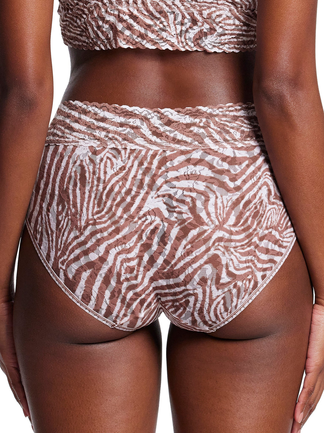 Printed Signature Lace French Brief Hide And Seek