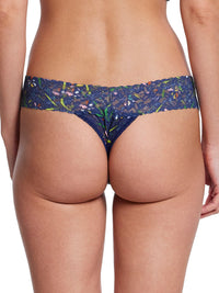 Printed Signature Lace Low Rise Thong Field Day Sale