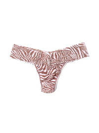 Printed Signature Lace Low Rise Thong Hide And Seek