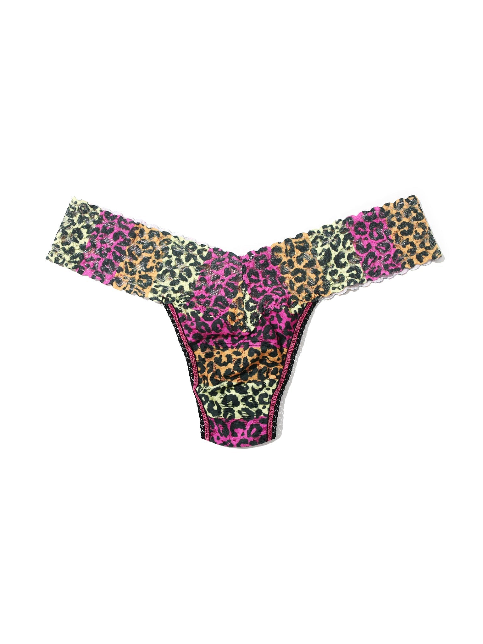 Printed Signature Lace Low Rise Thong It's Electric Sale