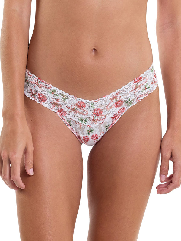 Printed Signature Lace Low Rise Thong Something Sweet Sale