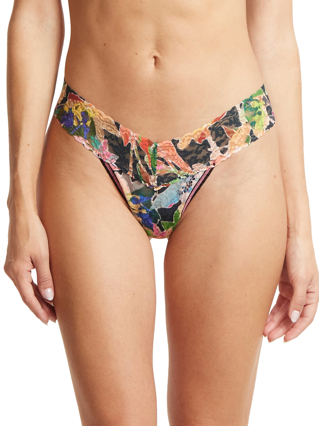 Printed Signature Lace Low Rise Thong Unapologetic Sale