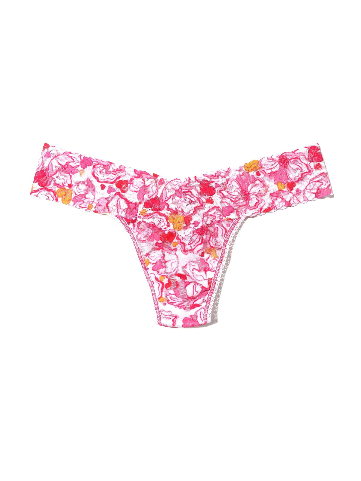 Printed Signature Lace Low Rise Thong XOXO | Hanky Panky